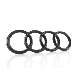 Audi A8 4E (2002-2010) Emblem / Logo Audi Ringe Schwarz...
