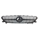 Mercedes Benz A-Klasse W176 Kühlergrill / Kühlergitter AMG Diamant Silber inkl. Mercedes Stern Facelift (ab 2012) A1768881760 A0008880060